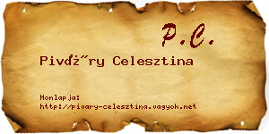 Piváry Celesztina névjegykártya